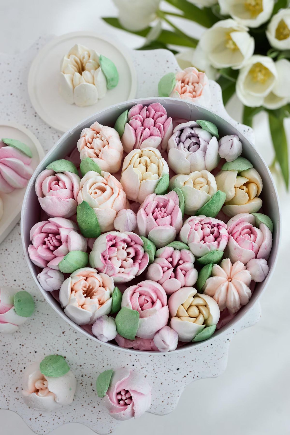 Caja de flores comestibles